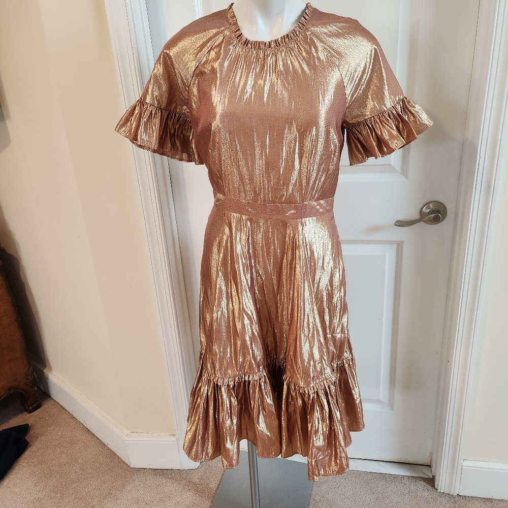 Rachel Parcell Medium Metallic Bronze Dress